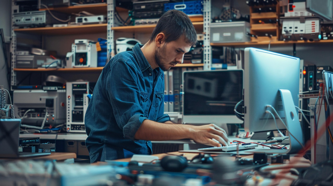 IT technik při práci